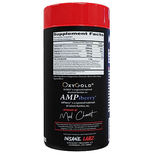 Insane Labz Kill H20, AMPiberry Infused Diuretic, Reduce Water Retention and Bloating Relief Insane Labz buy supplements canada