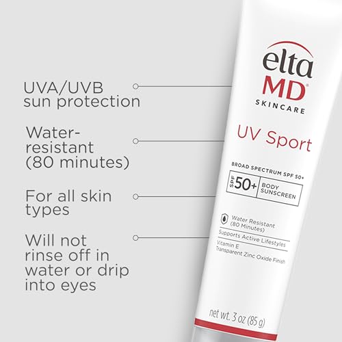 EltaMD UV Sport Sunscreen Lotion SPF 50 - Face and Body Sunscreen SPF 50, Water & Sweat Resistant EltaMD buy supplements canada