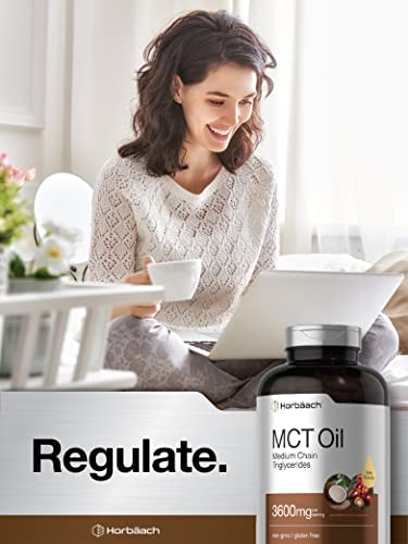 Keto MCT Oil Capsules 3600mg | 300 Softgels | Coconut Oil Pills | Non-GMO and Gluten Horbäach buy supplements canada