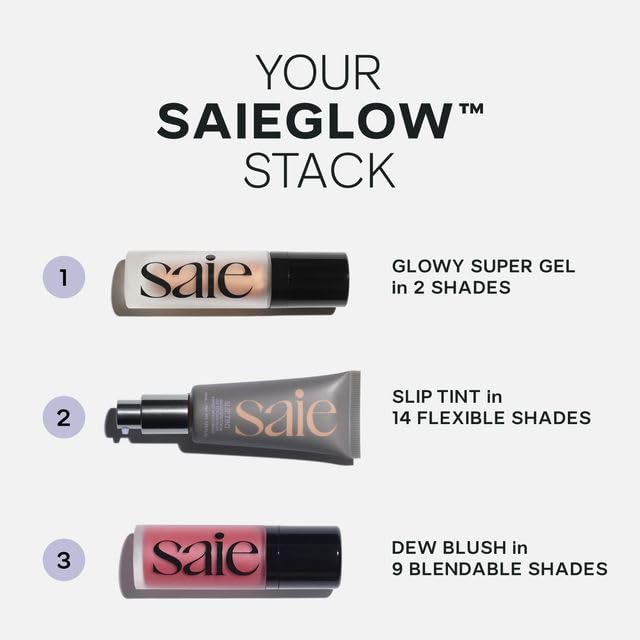 Saie Cheek Flush Duo - Dew Liquid Blush (.40 oz, Dreamy), SuperSuede Baked Powder Blush (.01 oz, Grazie) - Layerable, Skin-Nourishing Blushes for a Seamless Radiant Finish Saie buy supplements canada