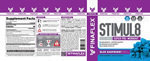 FINAFLEX STIMUL8 Original Super Pre-Workout, Blue Raspberry - Energy, Strength FINAFLEX buy supplements canada