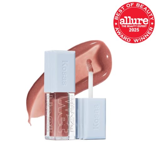Kosas Wet Lip Oil Gloss - Hydrating Lip Plumping Treatment with Hyaluronic Acid & Peptides, Non-Sticky Finish (Unbuttoned) Kosas buy supplements canada