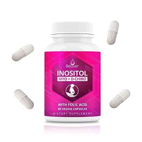 BeLive Myo-Inositol & D-Chiro Inositol Capsules - 90Ct I Inositol Supplement with Folic BeLive buy supplements canada