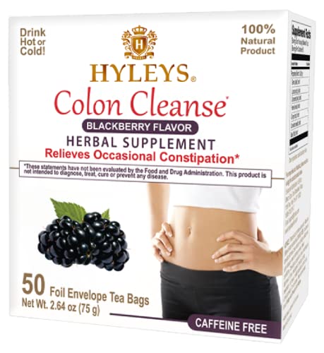 Hyleys Colon Cleanse Tea Blackberry Flavor - 50 Tea Bags (6 Pack - 300 Tea Bags Total) HYLEYS buy supplements canada