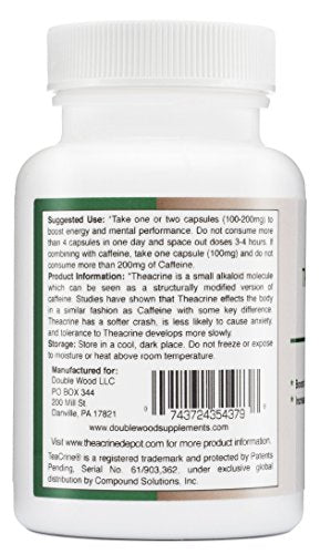 Theacrine (Teacrine) 100 Mg, 60 Capsules - Energy and Focus Supplement (Similar to Caffe Double Wood Supplements buy supplements canada