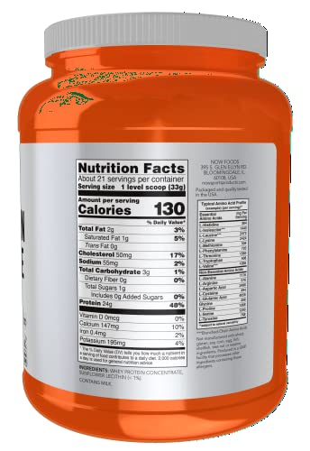 NOW Sports Nutrition, Whey Protein Concentrate, 24 g With BCAAs, Unflavored Powder NOW buy supplements canada