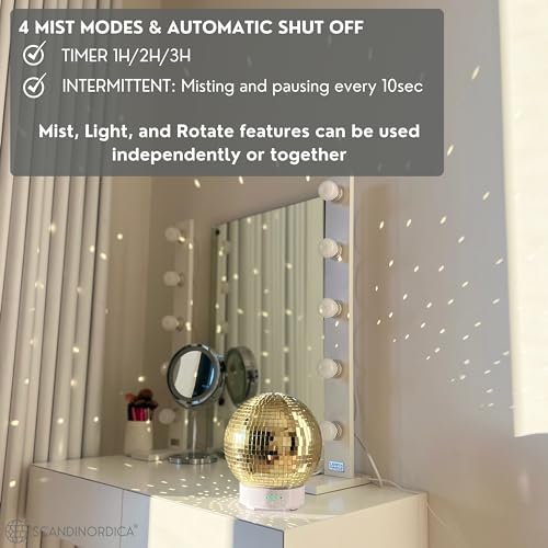 Disco Ball Diffuser Rotating - 300 ML Mirror Ball Oil Diffuser, Essential Oils Diffusers for Home SCANDINORDICA buy supplements canada