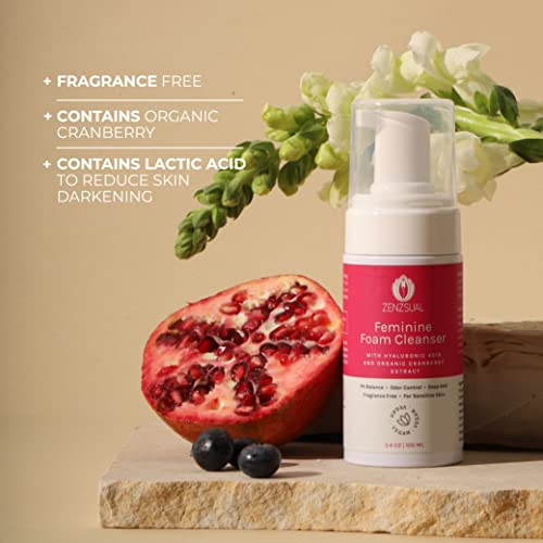 ZENZSUAL Feminine Foam Cleanser with Hyaluronic Acid and Organic Cranberry Extract – PH Balance ZENZSUAL buy supplements canada