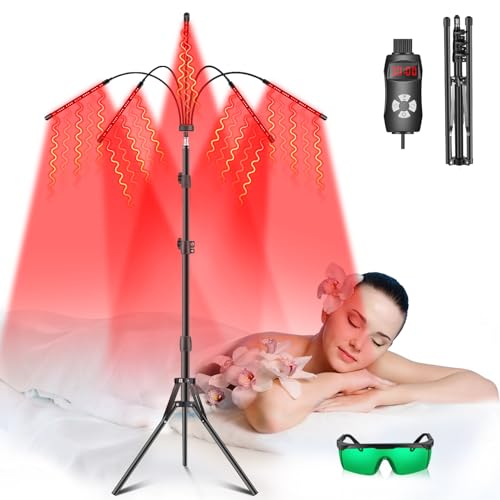 Red Light Therapy Lamp, 150 LEDs Infrared Light Therapy with Adjustable Stand - 660nm Redlight Rikimxin buy supplements canada