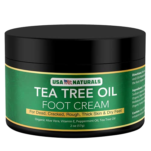 Tea Tree Oil Foot Cream For Dry Cracked Heels Repair - Natural Foot Cream For Dry Cracke USA Naturals buy supplements canada
