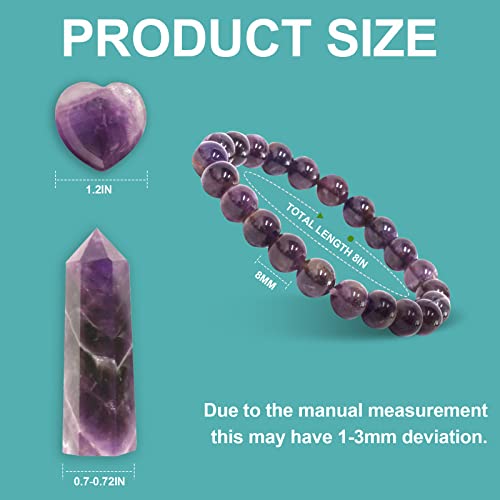Goplemo Crystals and Healing Stones Gift Set, Amethyst Healing Crystals Set for Reiki Meditation Goplemo buy supplements canada