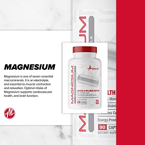 Metabolic Nutrition Magnesium, 650mg per Serving, Non-GMO, Vegan, Gluten Free Metabolic Nutrition buy supplements canada