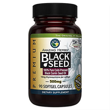 Amazing Herbs Premium Black Seed Oil Capsules - Cold Pressed Nigella Sativa Aids Amazing Herbs buy supplements canada