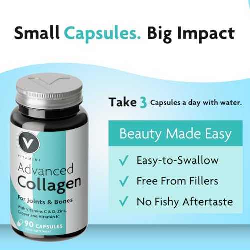 Premium Advanced Collagen Complex for Joint and Bone Health – High Strength Marine Collagen with Vitamin D3, Zinc, and Copper V Vitamini buy supplements canada