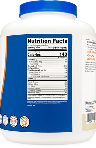 Nutricost Whey Protein Supplement Powder, Vanilla, 5 pounds Nutricost buy supplements canada