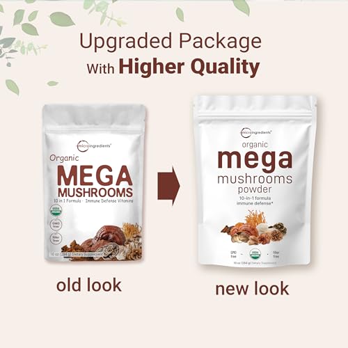 Sustainably US Grown, Organic Mega Mushroom 10 in 1 Complex Formula Powder Micro Ingredients buy supplements canada