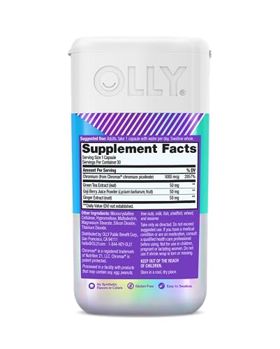 OLLY Combat Cravings, Metabolism & Energy Support Supplement,1000 mcg Chromium OLLY buy supplements canada