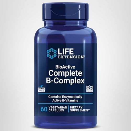 Life Extension BioActive Complete B-Complex, Heart,  Nerve Support, Healthy Energy, Metabolism, Complete B Complex, 60 Vegetarian Capsules Life Extension buy supplements canada