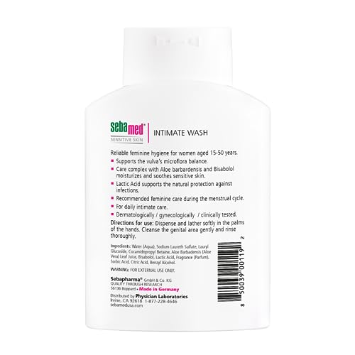 SEBAMED Feminine Intimate Wash pH 3.8 for Microflora Balance with Aloe Vera Mild Organic Based Daily SEBAMED buy supplements canada