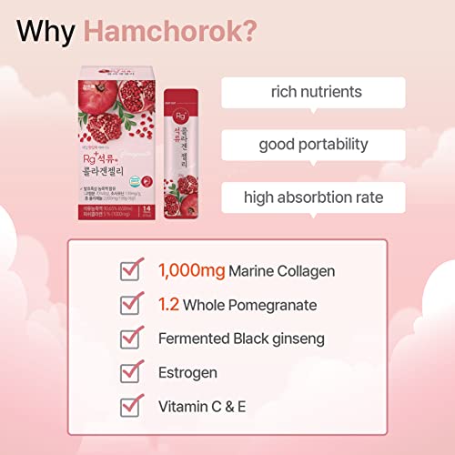 HAMCHOROK Rg+ Anti-Aging Korean-Beauty Pomegranate Collagen Jelly +Vitamin C&E HAMCHOROK buy supplements canada