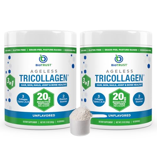 BioTrust Tri Collagen Powder - 3-in-1 Hydrolyzed Collagen Peptides Powder BioTrust buy supplements canada