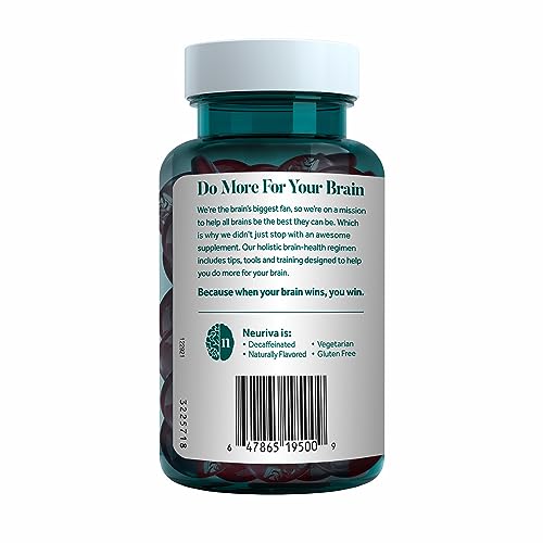 NEURIVA Original Brain Supplement for Memory, Focus & Concentration + Learning & Accuracy with Clinically Tested Nootropics Phosphatidylserine and Neurofactor, Strawberry Flavor, 50 Gummies NEURIVA buy supplements canada