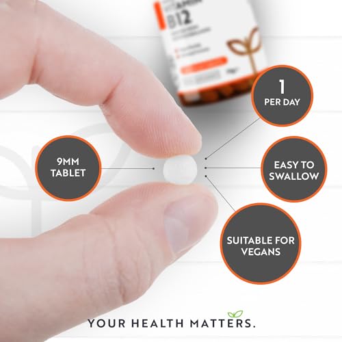 Vitamin B12 1000mcg - 365 High Strength Vegan Tablets (1 Year Supply) - Max Strength Nutravita buy supplements canada