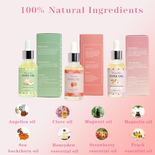 Yoni Oil for Women Set Of 3, 100% Natural Feminine Oil Intimate Deodorant for Women, Eliminates Odor Wovarkie buy supplements canada