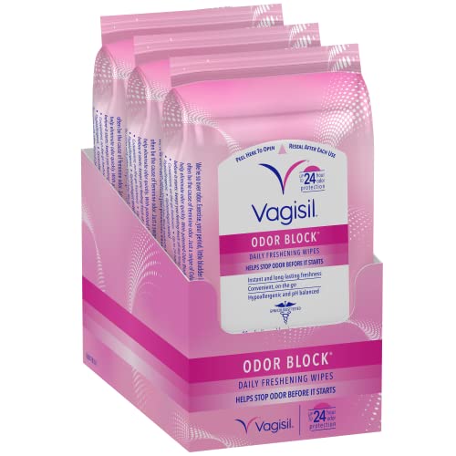 Vagisil Odor Block Daily Freshening Wipes for Feminine Hygiene in Resealable Pouch Vagisil buy supplements canada