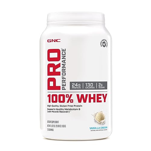 GNC Pro Performance 100% Whey Protein Powder - Vanilla Cream, 25 Servings GNC buy supplements canada