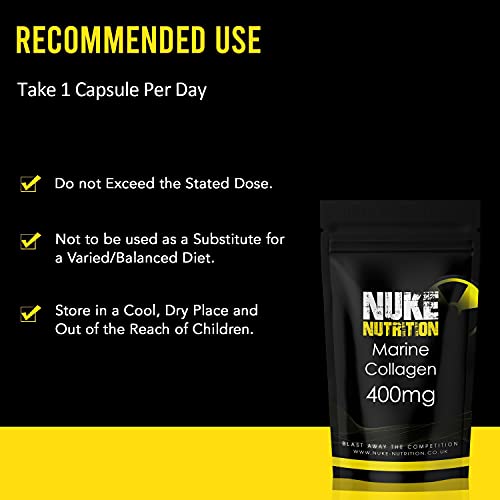 Nuke Nutrition Marine Collagen Capsules - 400mg - 120 Capsules - High Strength Collagen Nuke Nutrition buy supplements canada