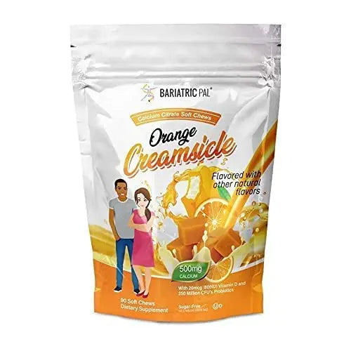 BariatricPal 30-Day Bariatric Vitamin Bundle (Multivitamin ONE 1 per Day! Chewable with 45mg Iron - Mixed Berry and Calcium Citrate Soft Chews 500mg with Probiotics - Orange Creamsicle) BariatricPal buy supplements canada