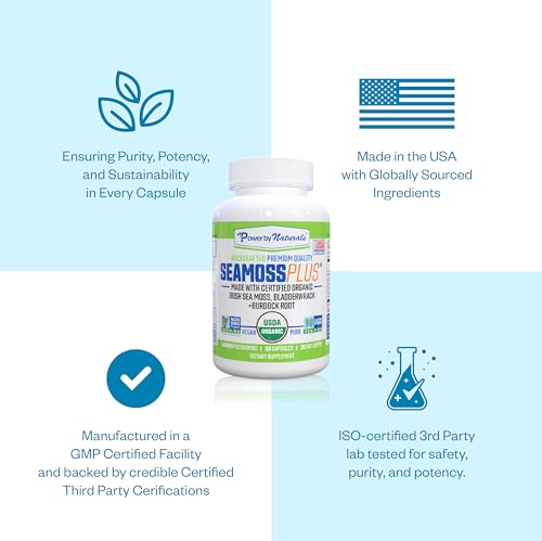 Power By Naturals Sea Moss Plus - USDA Certified Organic Wildcrafted Irish Power By Naturals buy supplements canada