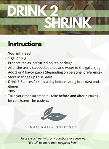 Naturally Obsessed 4 Week DRINK2SHRINK Detox Tea Formula Flat Belly System Detox Kit Naturally Obsessed buy supplements canada