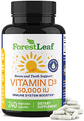 ForestLeaf - Vitamin D3 IU Weekly Supplement (50,000 IU - 240 Count) ForestLeaf buy supplements canada
