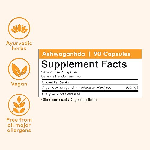 ORGANIC INDIA Ashwagandha Herbal Supplement - Vegan, Gluten-Free, Kosher ORGANIC INDIA buy supplements canada