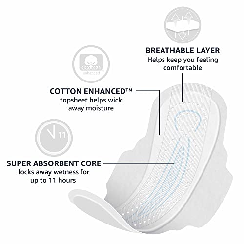 Amazon Basics Ultra Thin Pads with Flexi-Wings for Periods, Extra Long Length, Super Absorbency Amazon Basics buy supplements canada