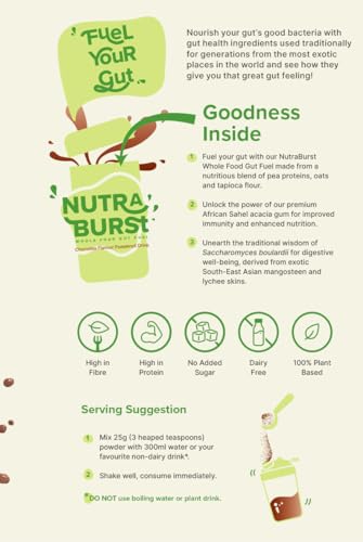NutraBurst Pea Protein Shake with Probiotics, prebiotics, and Oats 500g - Chocolate Flavoured Nutree Gut buy supplements canada
