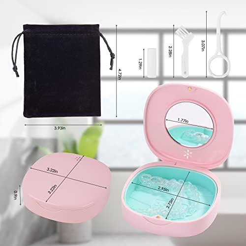 2 Pack Retainer Case with Vent Holes, Mirrors,Compatible with Invisalign,Night Guards Doboli buy supplements canada