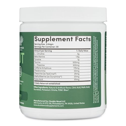 Pre Workout Powder for Men & Women (30 Servings of Caffeine, Beta Alanine, L-Citrulline Double Wood Supplements buy supplements canada