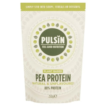 Pulsin - Unflavoured Vegan Pea Protein Powder - 250g - 8.0g Protein, 0g Carbs, 41 Kcals Per Serving Pulsin buy supplements canada
