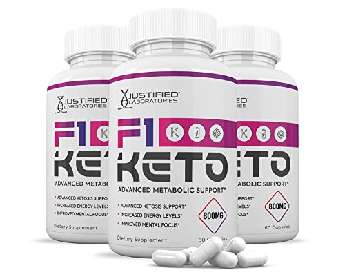 (3 Pack) F1 Keto Pills 800MG Includes goBHB Exogenous Ketones Advanced Ketosis Justified Laboratories buy supplements canada