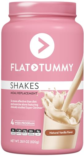 Flat Tummy Tea Meal Replacement Shake – Vanilla, 20 Servings - Plant Based Protein Flat Tummy Tea buy supplements canada