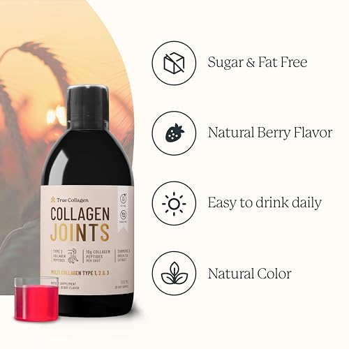 True Collagen Joint Peptides - Pack of 500ml, Berry Flavour | Dietary Supplements with Turmeric & Green Tea Extract True Collagen buy supplements canada