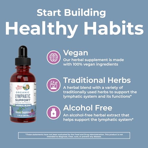 Lymphatic Support Drops | USDA Organic Lymphatic Cleanse Immune Support Supplement MaryRuth Organics buy supplements canada