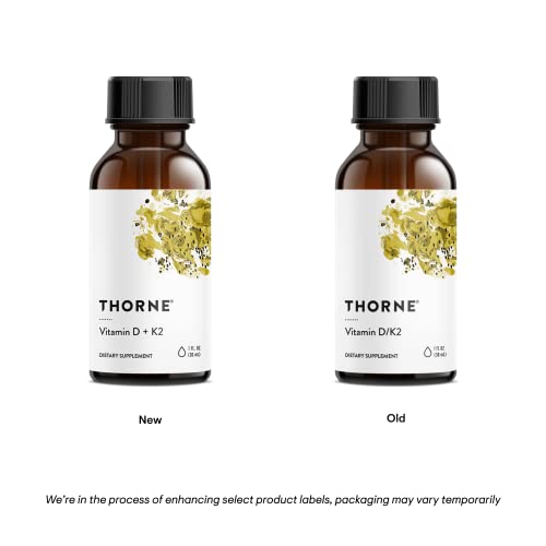 THORNE Vitamin D + K2 Liquid with a metered Dispenser - Vitamins D3 and K2 to Support THORNE buy supplements canada