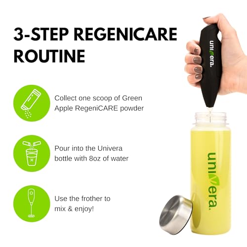 Holiday Gift Set, Joint Support with Univestin®, Glucosamine, Chondroitin & MSM — Bottle & Frother Included, Green Apple Flavor, 30 Servings Univera buy supplements canada