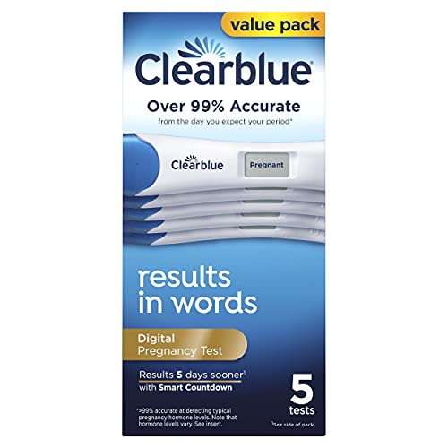 Clearblue Digital Pregnancy Test with Smart Countdown, Multi, 5 count Clearblue buy supplements canada