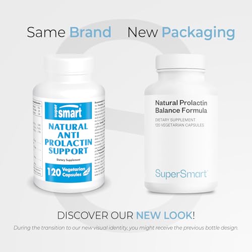 Supersmart - Natural Prolactin Balance Formula - with p5p Vitamin B6, Maca Root, Ashwagandha | Gluten Free - 120 Vegetarian Capsules Supersmart buy supplements canada