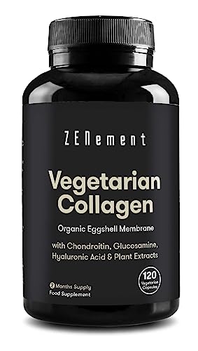 Vegetarian Collagen, from Organic Eggshell Membrane, 120 Capsules | with Glucosamine, Chondroitin, Hyaluronic Acid and Plant Extracts Zenement buy supplements canada